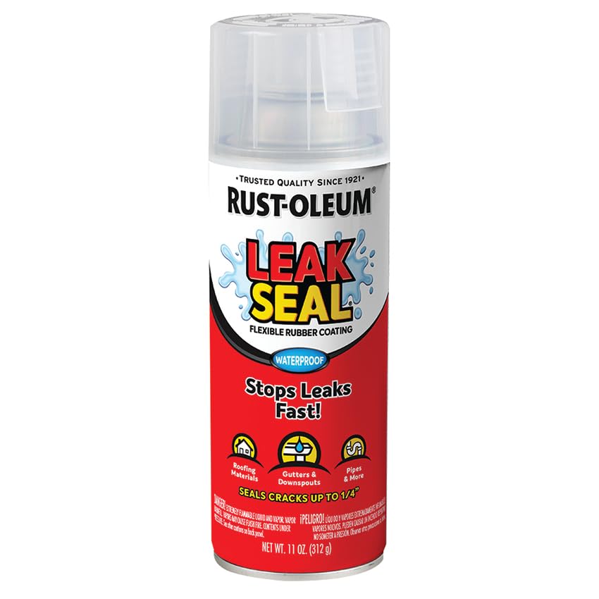 6-Pack Of 11 Oz Rust-Oleum Brands 265495 Clear Stops Rust, Leakseal Flexible Rubber Coating Spray