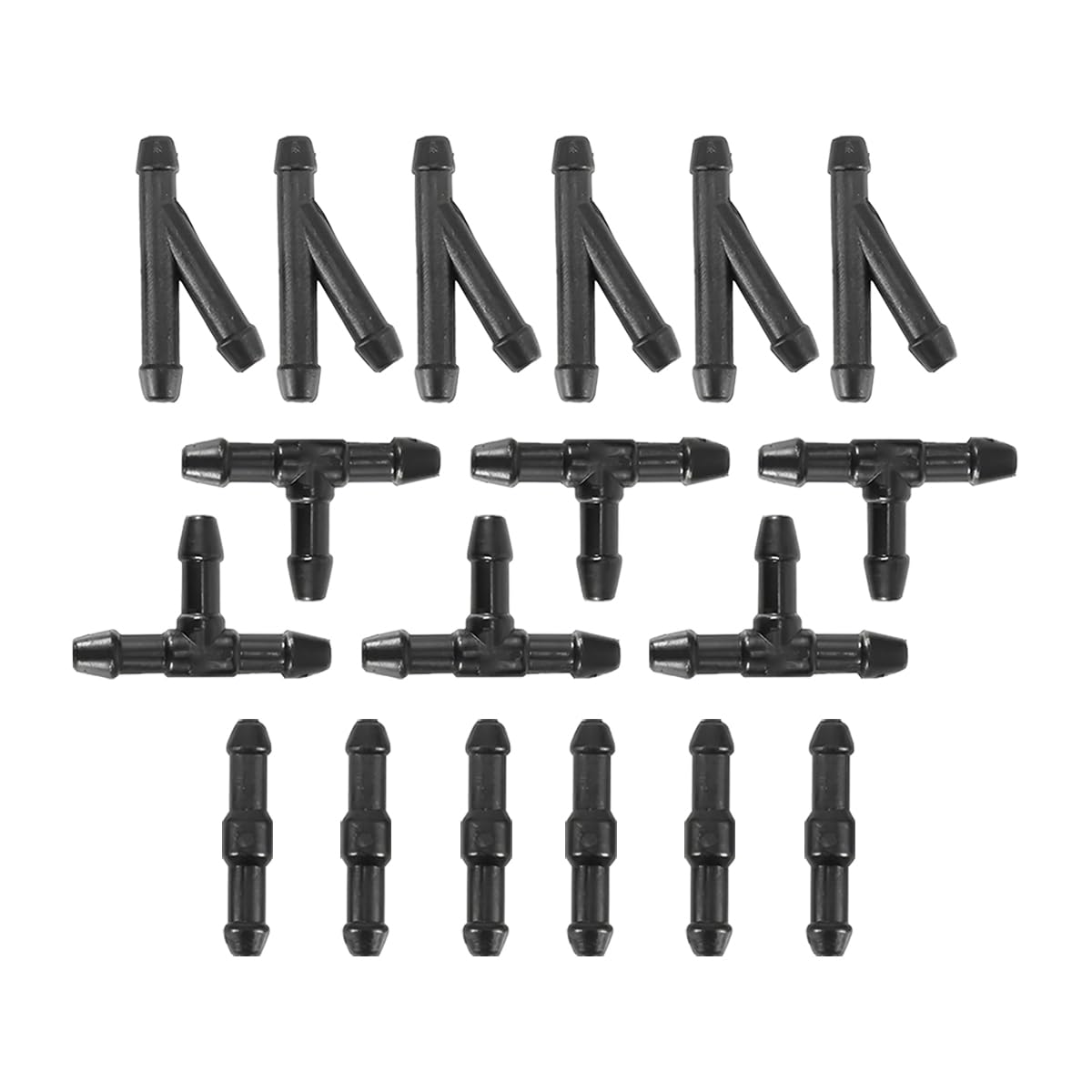 AUCELI Car Windshield Washer Hose Connector Kit, 18PCS 3 Way Type Vehicle Windscreen Water Pipe Adapter, Automotive Wind Screen 