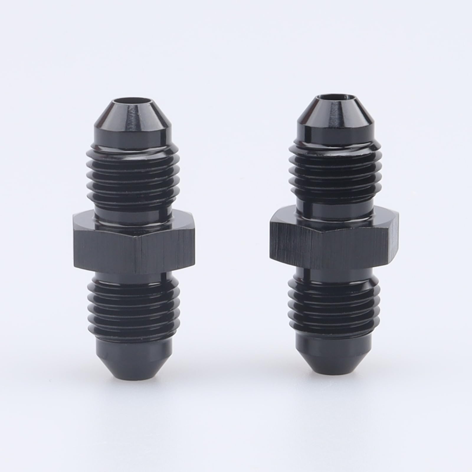 AC PERFORMANCE -3 AN Male Flare to -3 AN Male Coupling Hose Union Fuel Fitting Adapter Aluminum Black