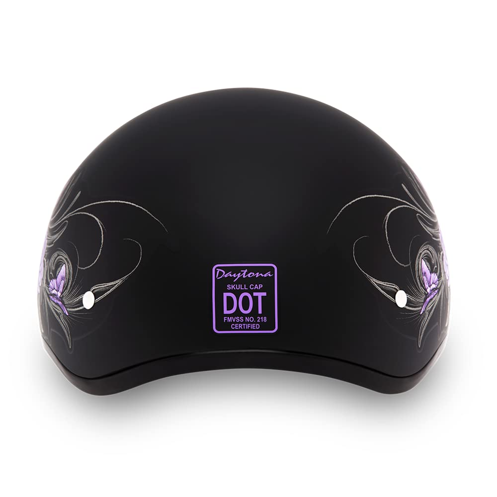 Daytona Helmets Half Skull Cap Motorcycle Helmet - Dot Approved [Wild At Heart] [M]