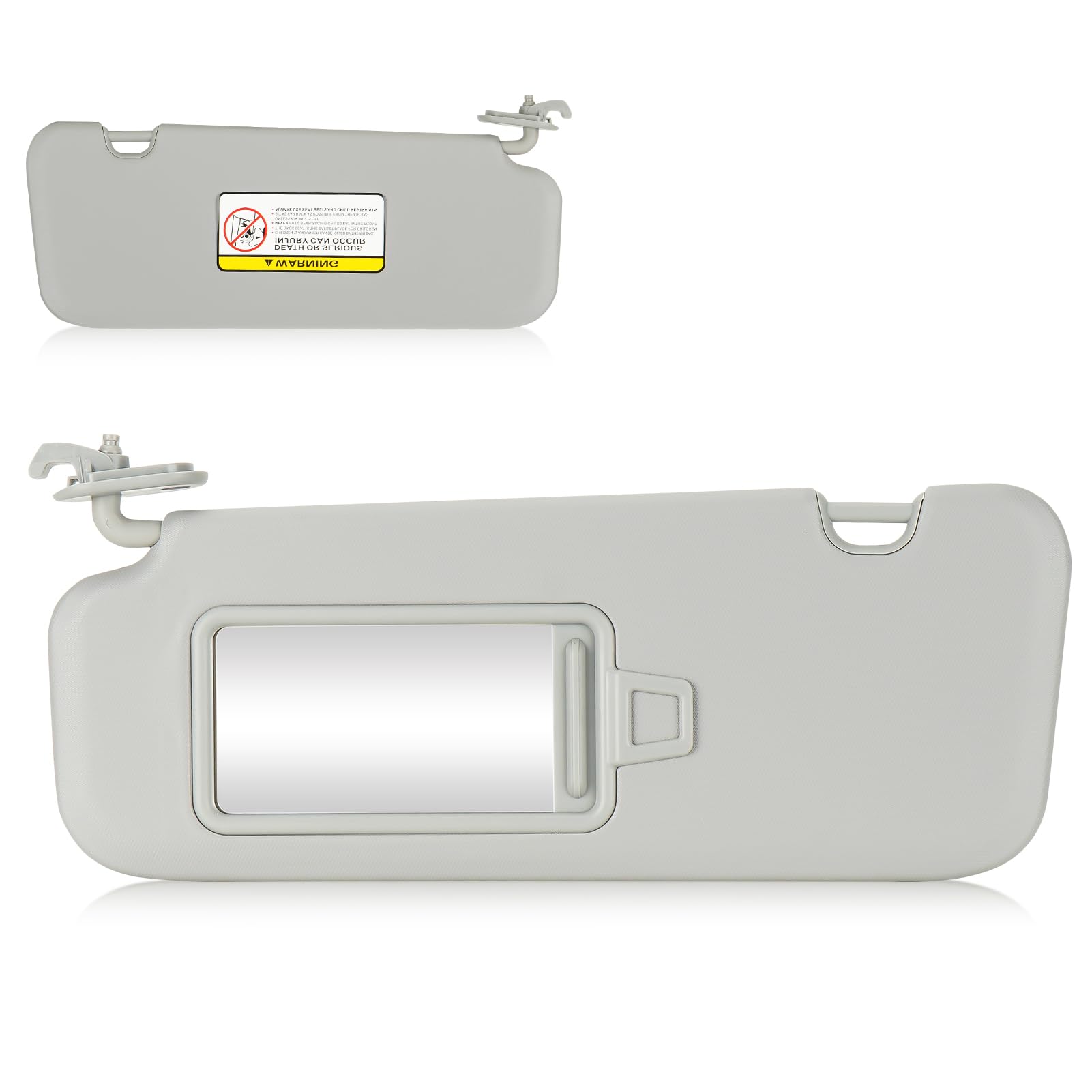 Sun Visor for 2017-2019 Hyundai Elantra, Left Driver Side Grey Sunvisor Replace 85210-F0100TTX