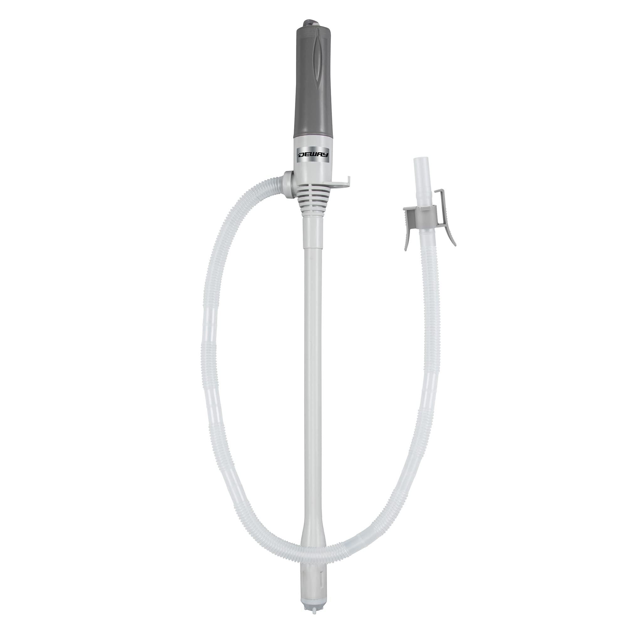 Deway Automatic Fuel Transfer Pump - 3X More Powerful D Battery Powered, Extra Long Hose Fits All Size Cans, Portable Liquid Pum