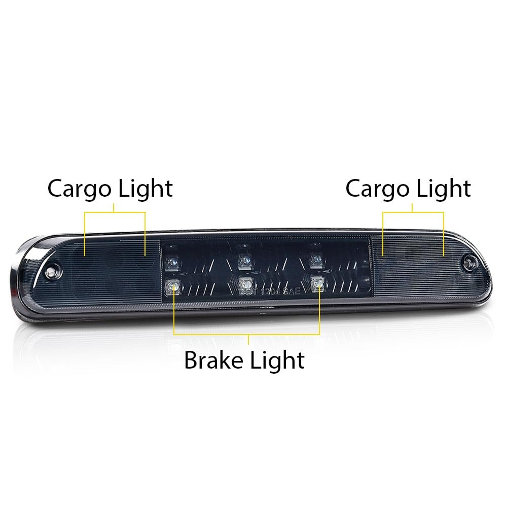 Cheda Third 3D Brake Lights Compatible For Ford F250 F350 F450 F550 Super Duty 1999-2015 High Mount Led 3Rd Tail Brake/Cargo Lig