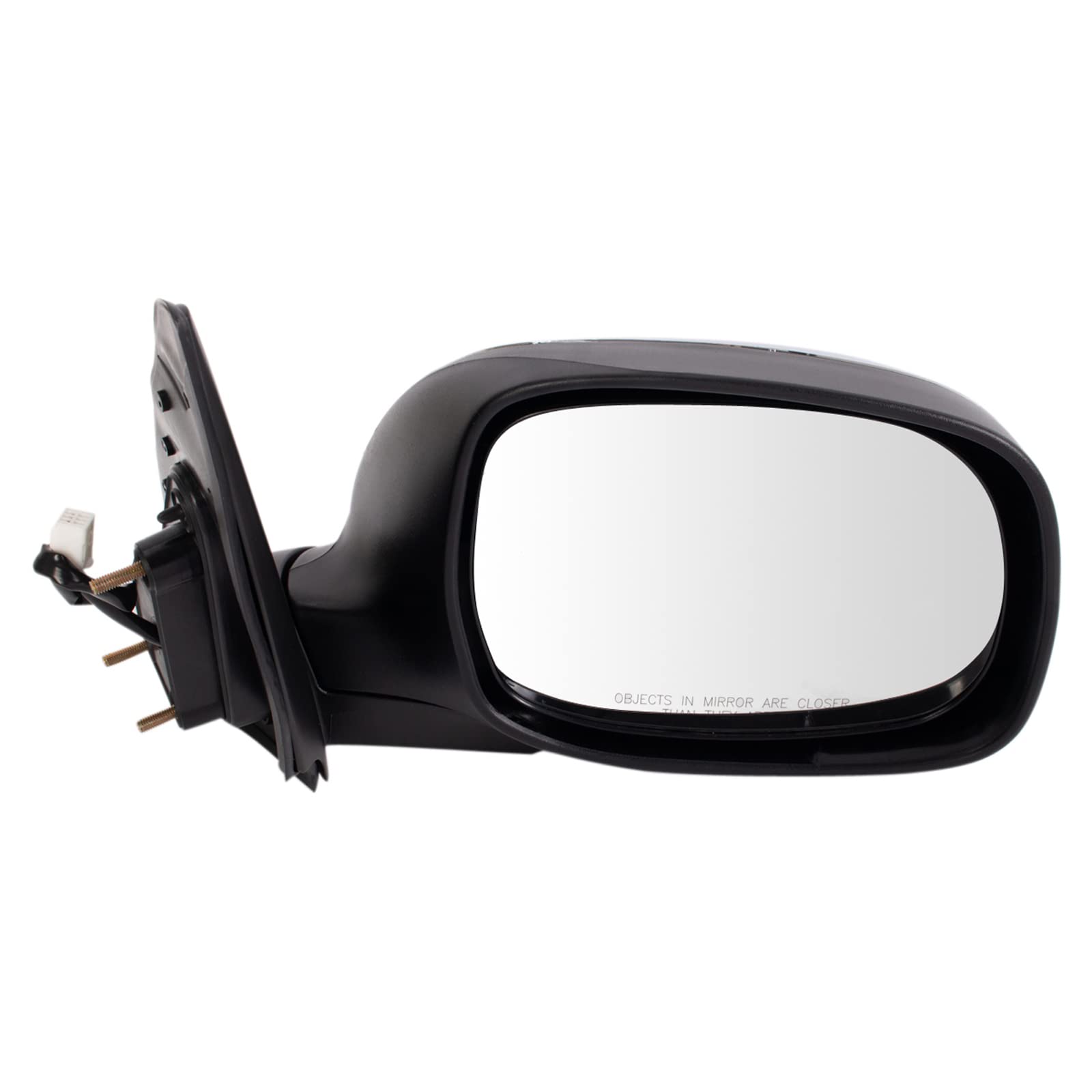 Trq Right Mirror Without Heat With Chrome Cover Passenger Side Compatible With 2003-2006 Toyota Tundra Crew Cab To1321228