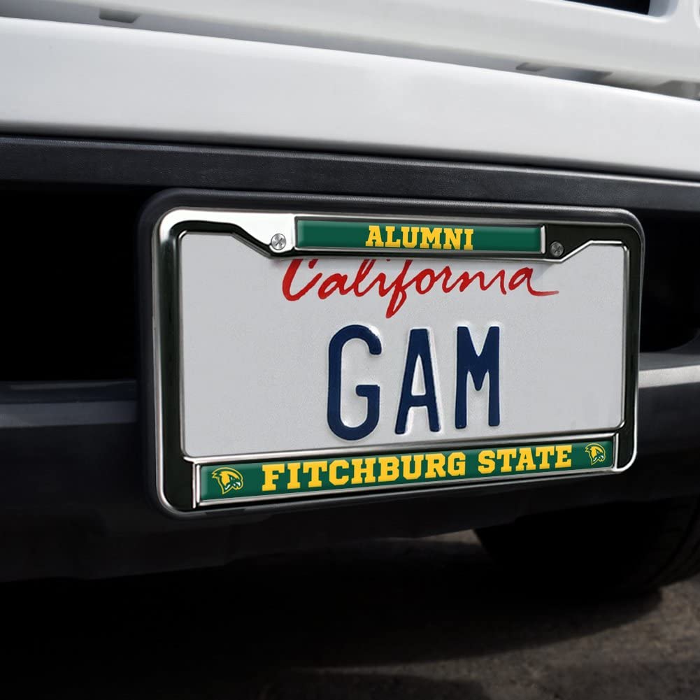 Fitchburg State Alumni Logo Full Size Standard License Plate Metal Frame