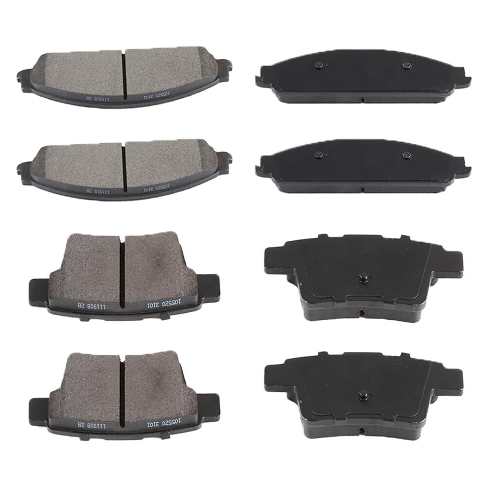 Eccpp D1070-7975 D1071-7976 Front & Rear Semi Metallic Disc Brake Pad Set Fit For Buick Allure 2008-2009,For Buick Lacrosse 2008