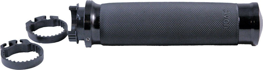 Avon Grips Cruiser Custom Contour Grips (Black Anodized) Compatible With 07-20 Kawasaki Vn900C