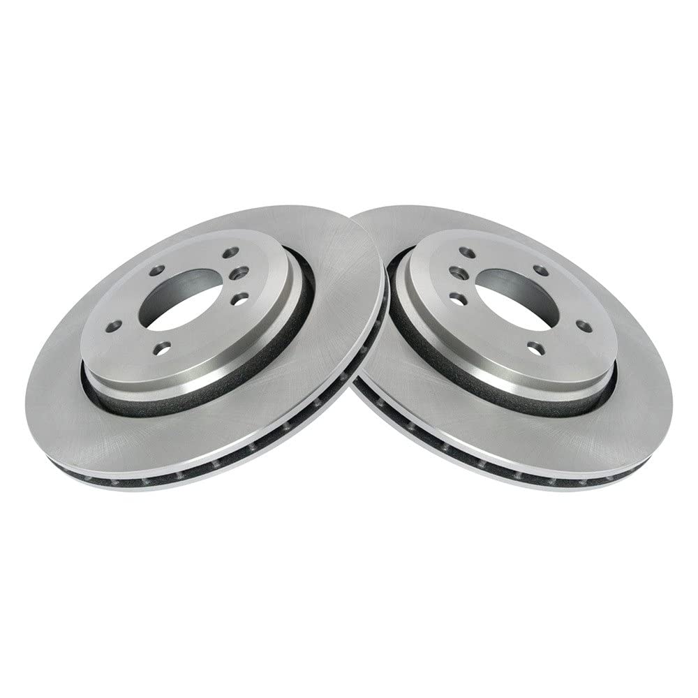Trq Rear Brake Rotors Set Vented Compatible With 2001-2006 Bmw 330Ci 2001-2005 330I 330Xi