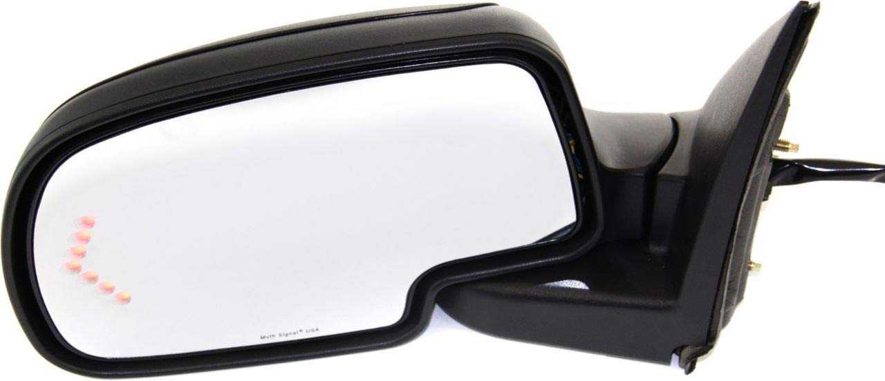 Kool Vue Left Power Heated Mirror for Chevrolet Silverado 1500 Tahoe 2003-2006 Manual Fold With Signal Light & Puddle Lamp; With