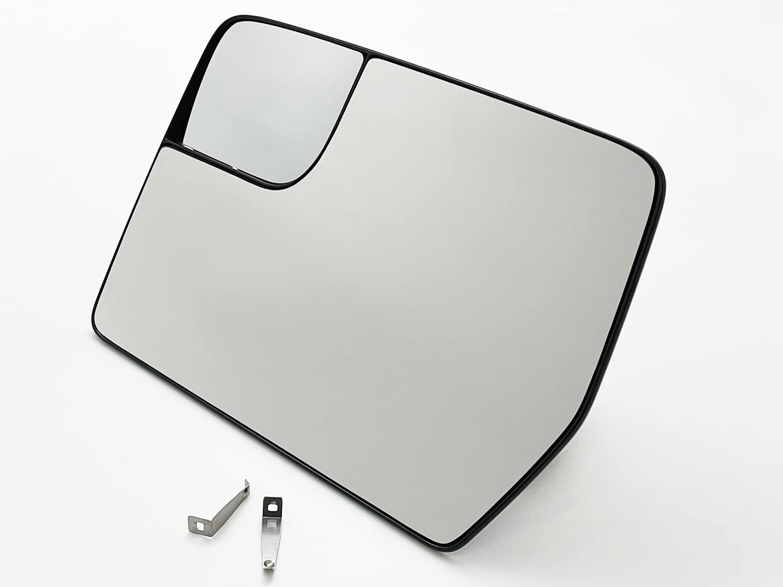 Auto Parts Avenue Heated Driver Side Mirror Glass with Spotter Glass for 2011-2014 F150 Pickup Truck - Chrome