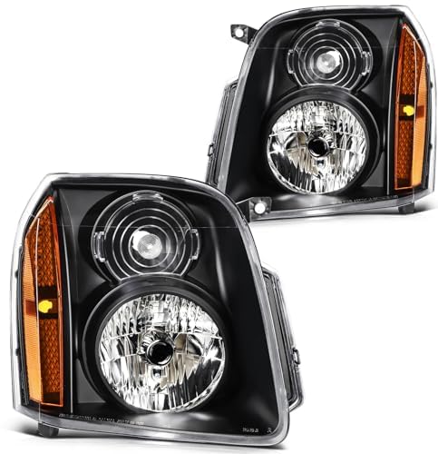 LBRST Headlight Assembly Fit 2007-2014 for Yukon, 2007-2014 for Yukon XL 1500, 2007-2013 for Yukon XL 2500 Driver & Passenger Si