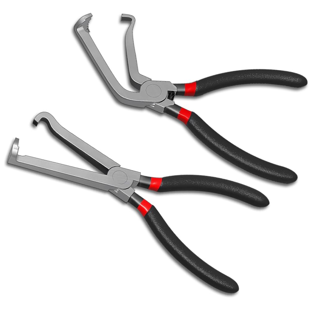 GUGUZ 2Pcs Electrical Disconnect Pliers, Automotive Tools Electrical Connector Pliers, Line Petrol Clip Pipe Plier, Hose Disconn
