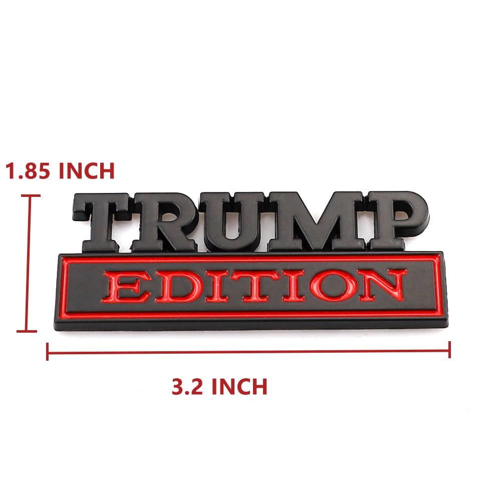 2 Pcs Trump Edition Emblem Car Side Rear Front Hood Trunk Door Fender Bumper Metal Badge 3D Decal Sticker Fit For F150 F250 F350