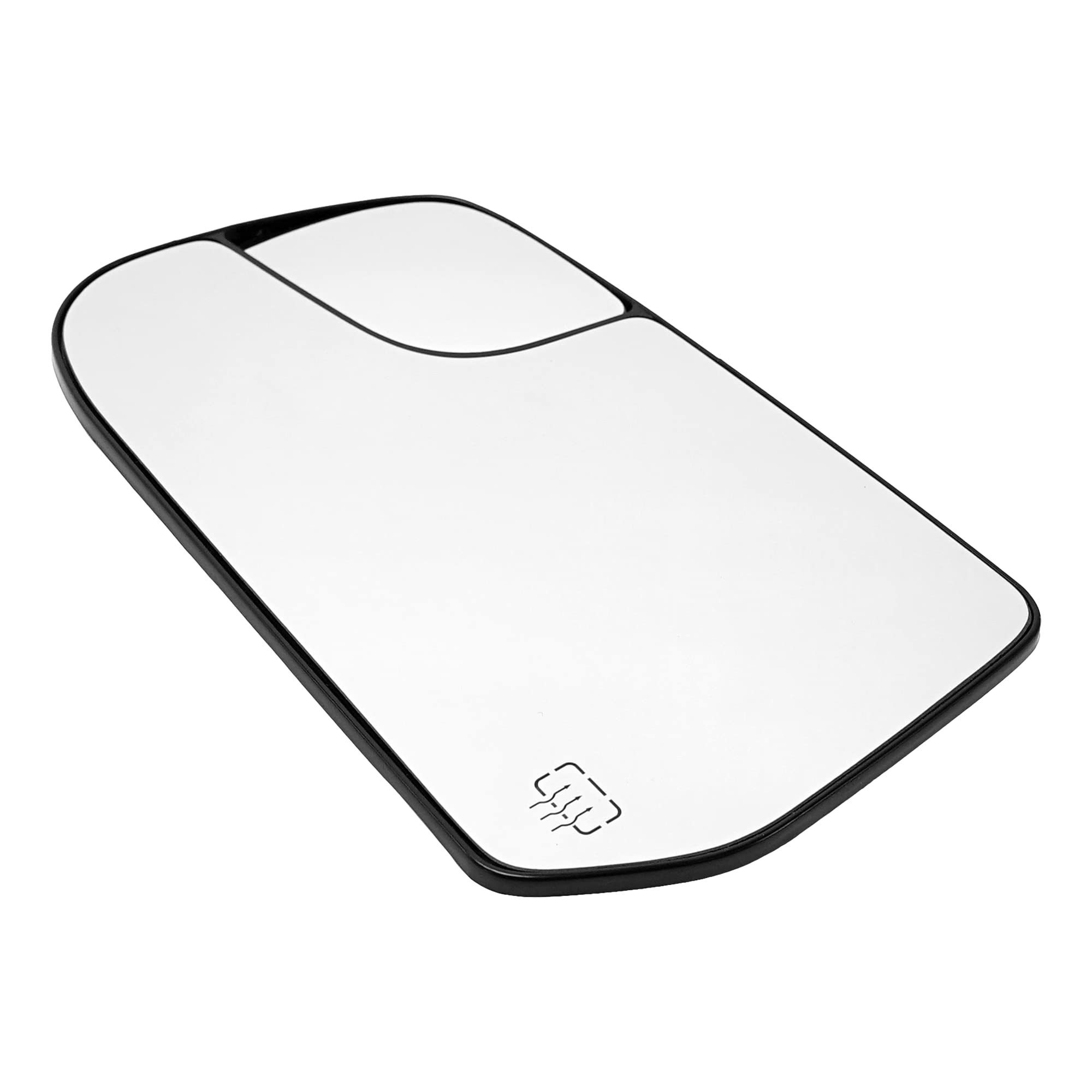 Kool-Vue Mirror Glass Compatible With 2010-2017 Chevrolet Equinox Left Side Heated, With Blind Spot Glass, Flat Glass, With Backing Plate