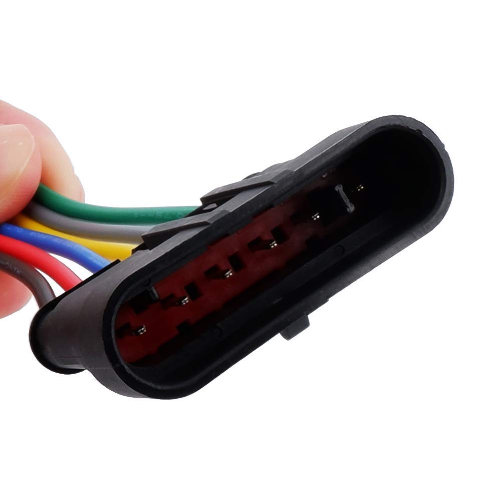 Muyi 5 Sets 6 Pin Wire Connector 18Awg Waterproof Electrical Connectors Kit With 10Cm Pigtail 1.5Mm Series Weatherpack Connector