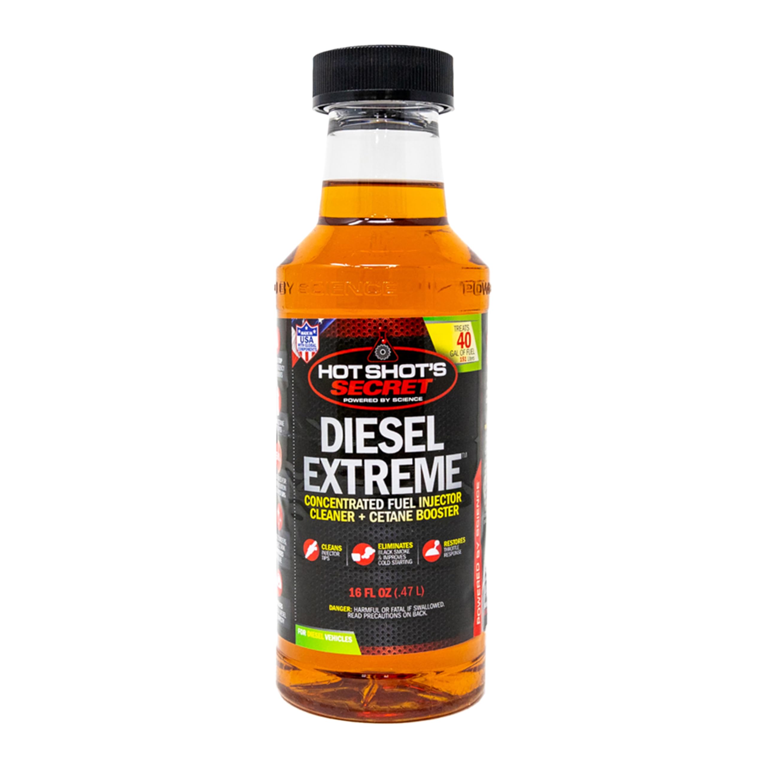 Hot Shot'S Secret P040416Z Diesel Extreme Clean And Boost - 16 Fl. Oz. (Packaging May Vary), Amber