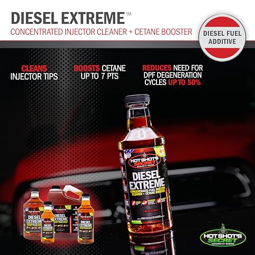 Hot Shot's Secret Diesel Extreme Clean & Boost, 16 fl. oz., Amber - High-Performance Diesel Fuel Additive for Enhanced Cleaning & Boosting