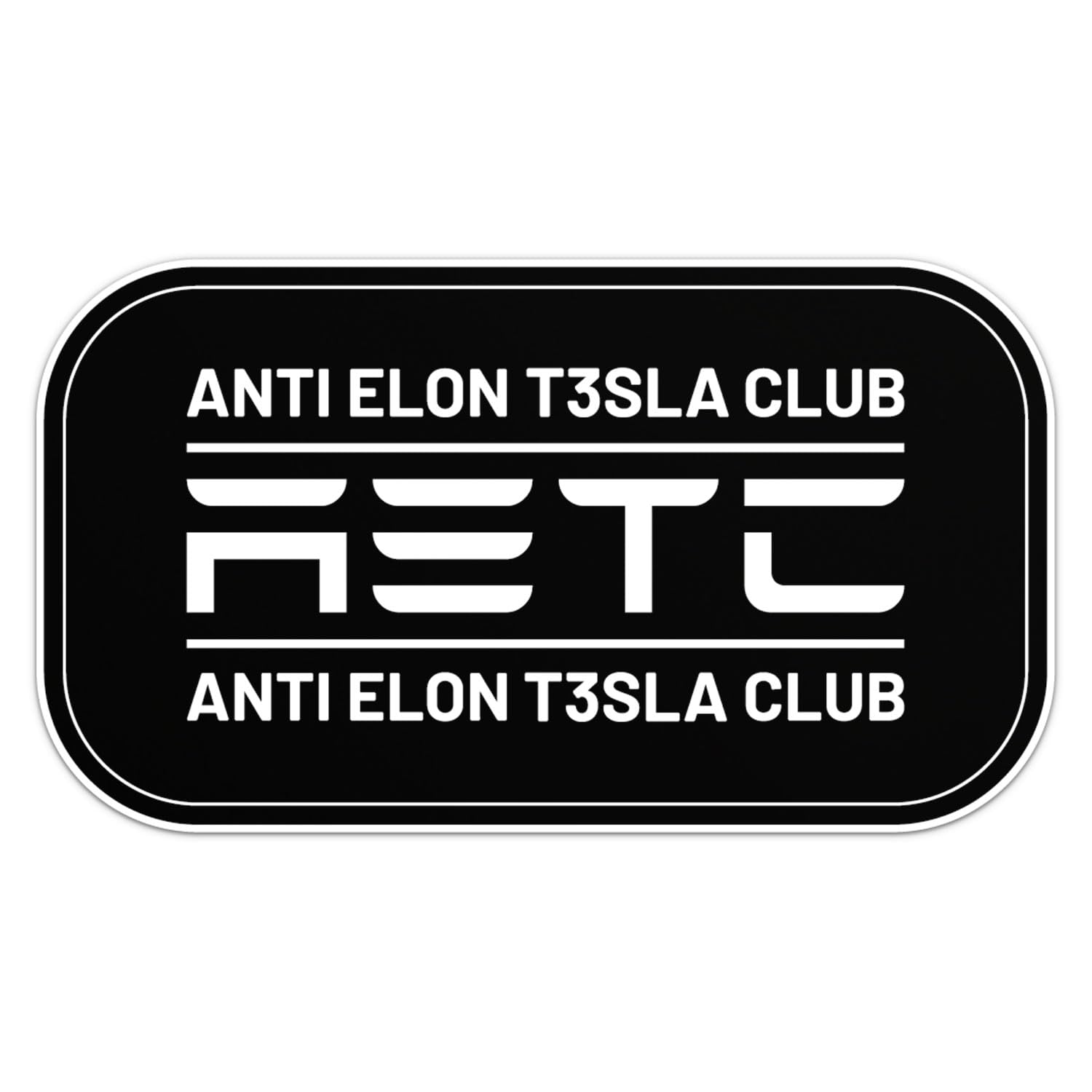 Anti Elon Club Sticker - Waterproof Vinyl Decal For Car Bumper, Laptop, Water Bottle, Bookcase, Wall, And Window, Size - 6'' Lon