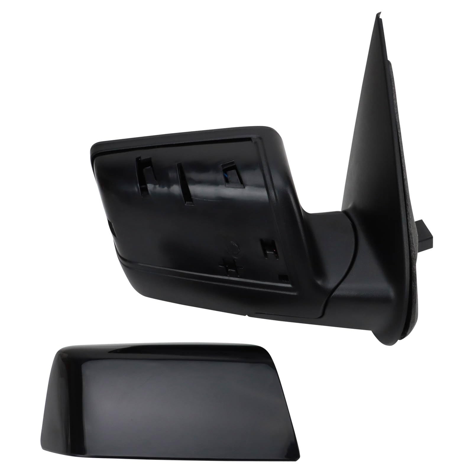 Trq Right Mirror With Heat With Black Cover With Smooth Black Cover Passenger Side Compatible With 2006-2010 Ford Explorer 2007-