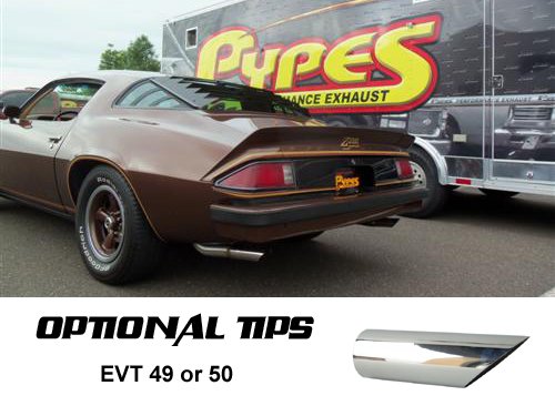 Pypes Performance Exhaust X-F 2.5" Rear Exit Exhaust System, Stainless Steel, Model SGF11S, Silver Finish