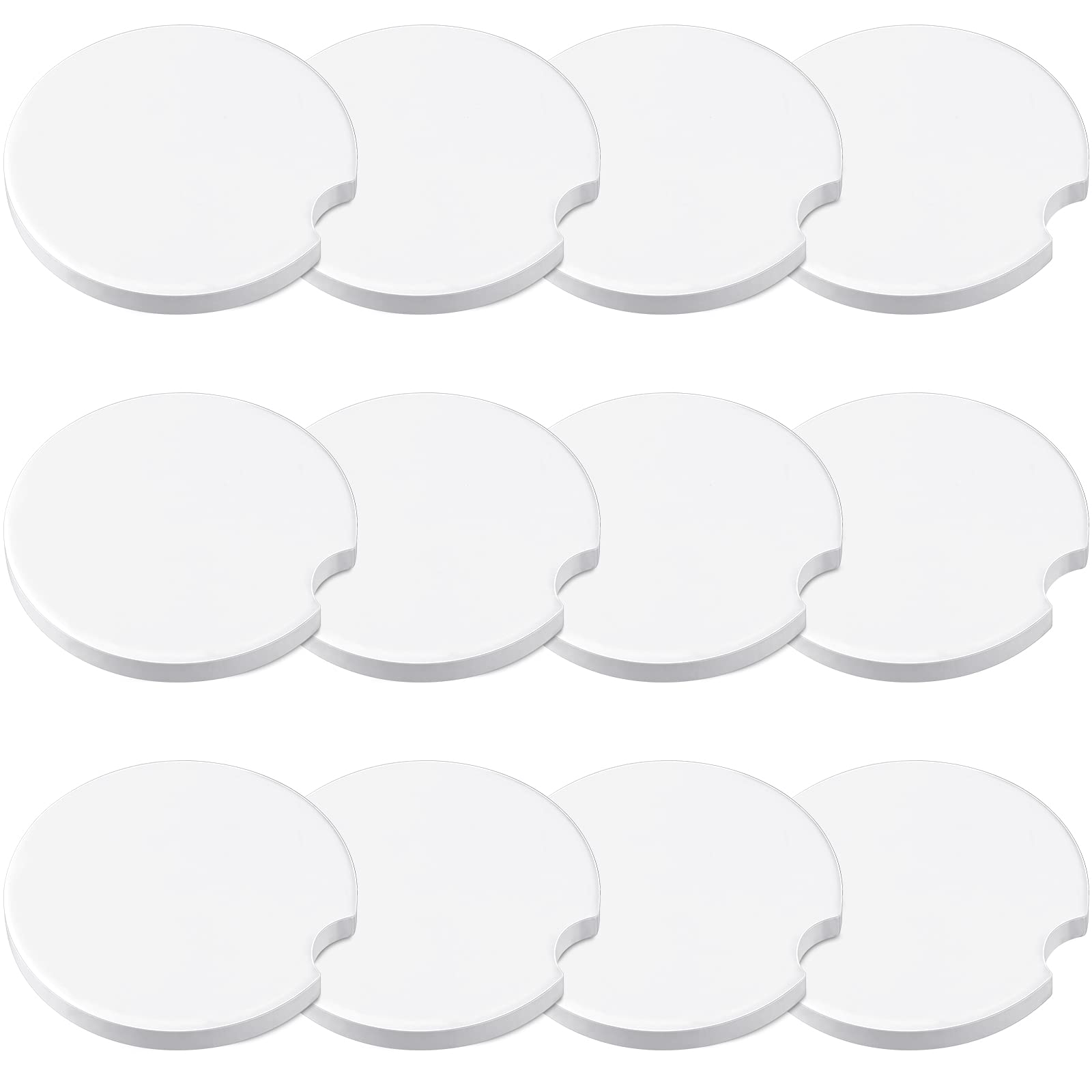 Frienda Ceramic Car Sublimation Blanks Cupholders Sandstone For Car Cup With Finger Notch For Easy Removal Ceramic Auto Cupholde