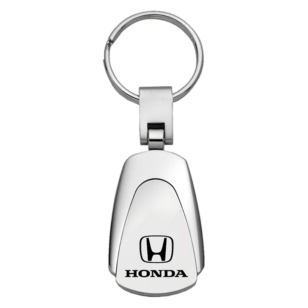 Au-Tomotive Gold, Inc. Officially Licensed Chrome Metal Tear Drop Key Chain For Honda