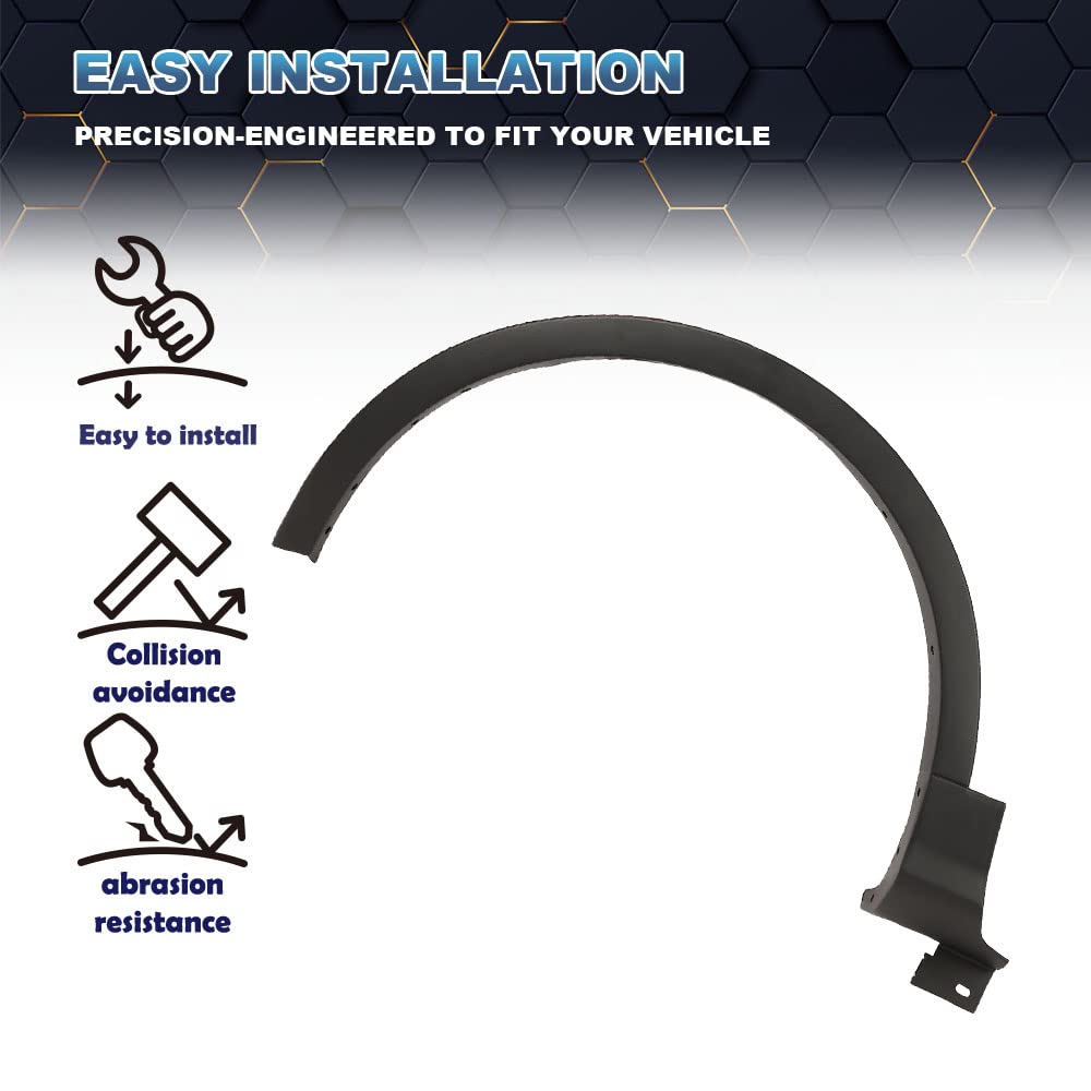 PIT66 Fender Flare,Compatible with 13-17 Ford Escape Wheel Well Arch Molding Front Left CJ5Z-16268-AB