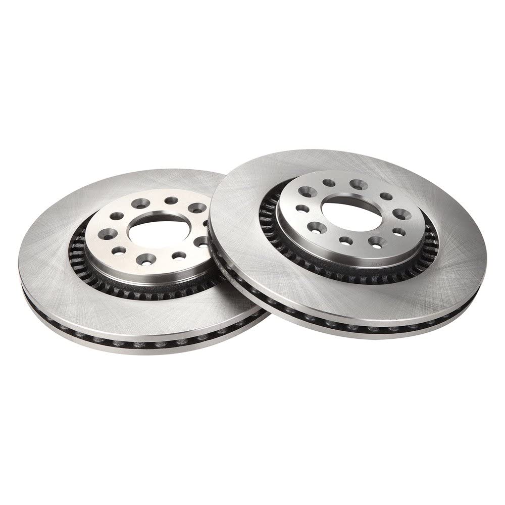 Trq Front Brake Rotors Set Vented Compatible With 2005-2007 Ford Five Hundred Freestyle 2008-2009 Taurus Taurus X Mercury Monteg