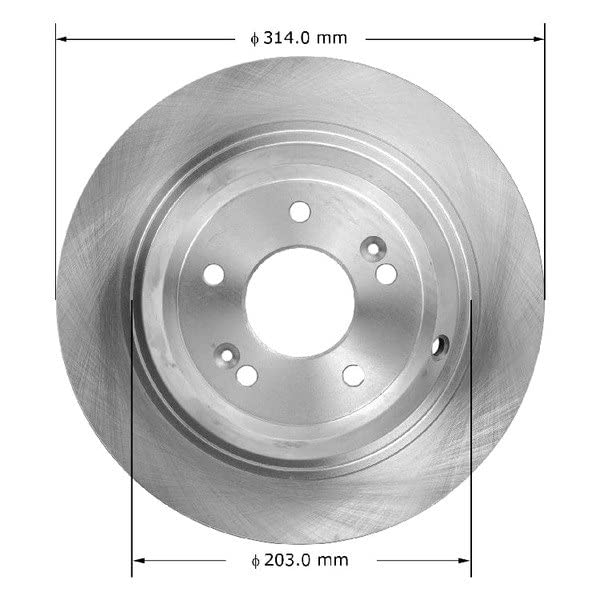 Bendix Premium Prt6126 Rear Brake Rotor For Genesis G70 2023-2019, G80 2020-2017, Hyundai Genesis 2016-2009, Kia K900 2017-2016,
