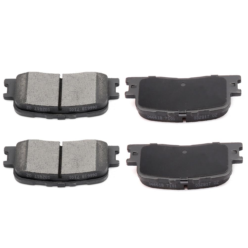 Eccpp D885-7762 4Pcs Rear Ceramic Disc Brake Pad Set Fit For Lexus Es300 2002-2003,For Lexus Es330 2004-2006,For Toyota Camry 20