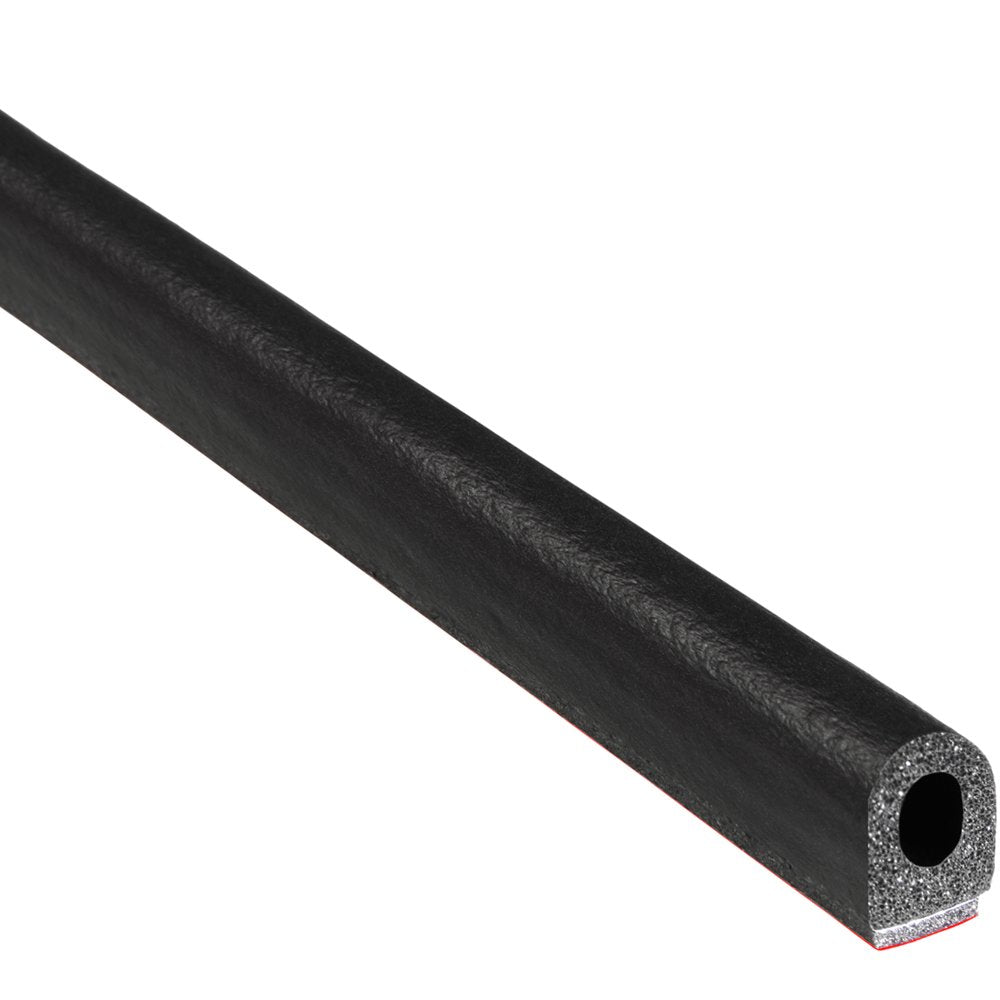 Trim-Lok D-Shaped Rubber Seal (Thick Wall) - .50    Height.50    Width, 100 Length - Epdm Foam Seal With Bt (3M) High Strength B