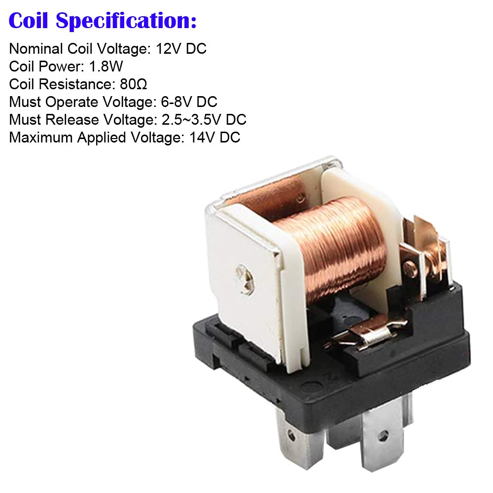 Gebildet Jd1912 Car Relay With Diode 12V 40A 4 Pin Spst 12Awg For Automotive Truck Van Motorcycle Boat (Pack Of 25)