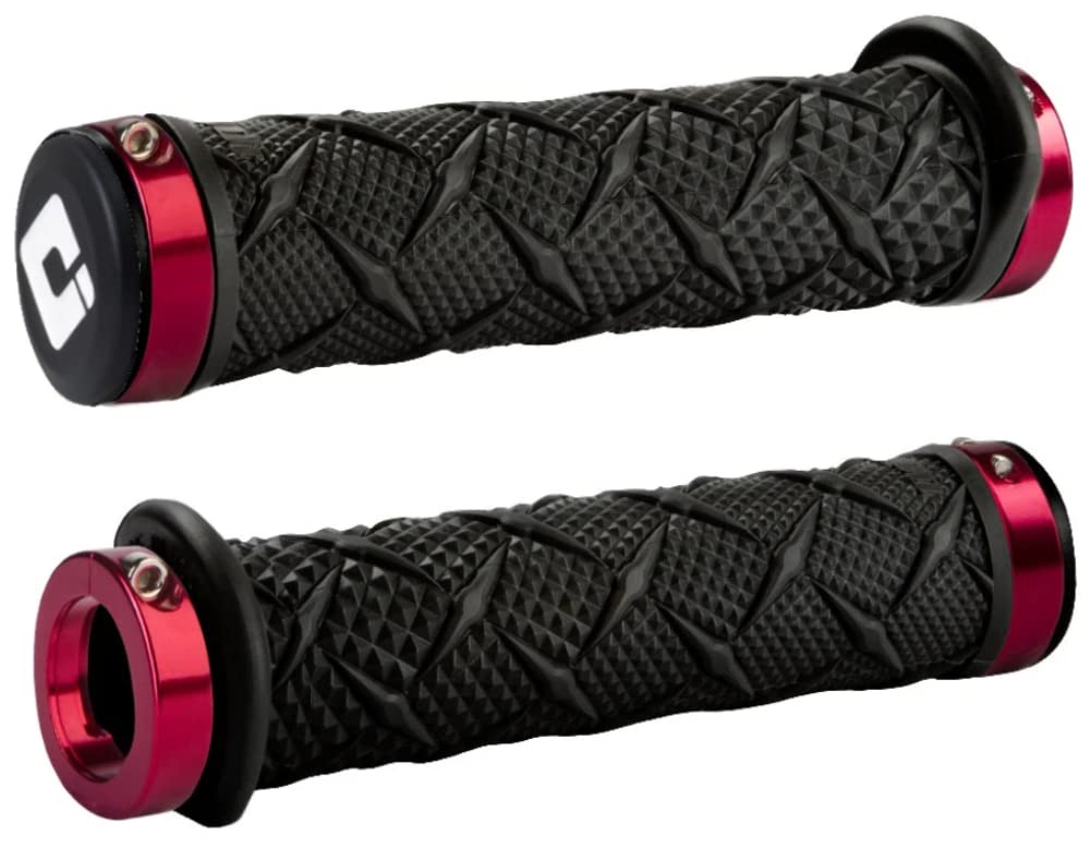 Odi X-Treme Lock-On Atv Hand Grips - Black/Red Clamps/One Size