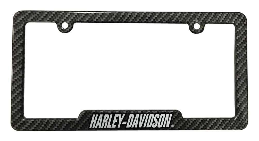 Harley-Davidson Carbon Fiber Look H-D Metal License Plate Frame Cg42575