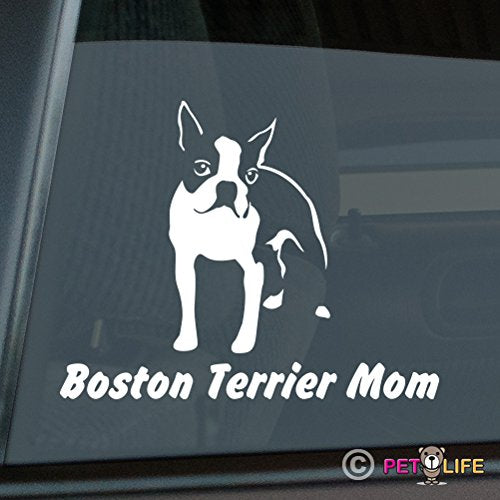 Boston Terrier Mom Sticker Vinyl Auto Window Sticker