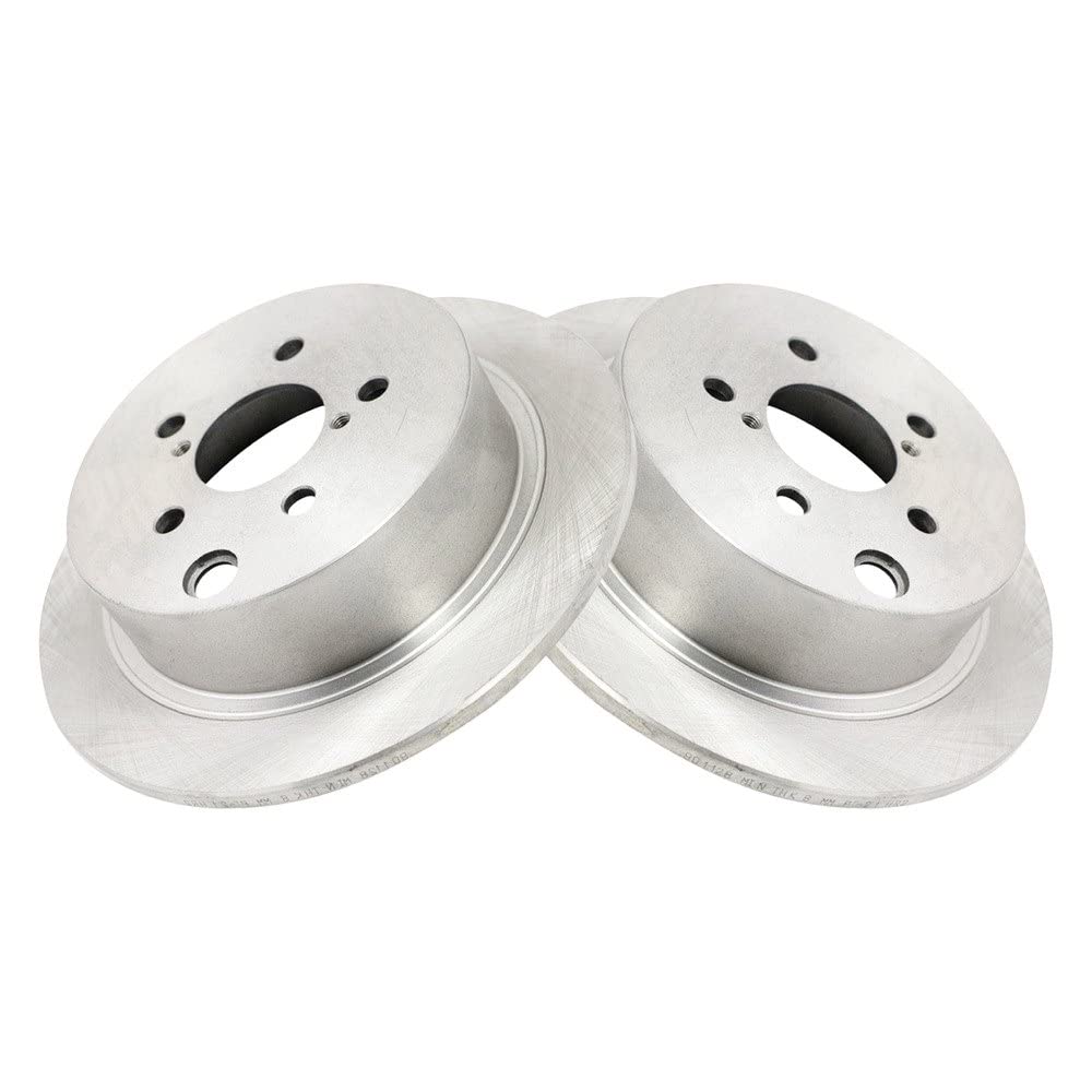 Trq Rear Brake Rotors Set Solid Compatible With 2016-2021 Subaru Crosstrek 2014-2018 Forester 2012-2021 Impreza 2013-2015 Xv Cro