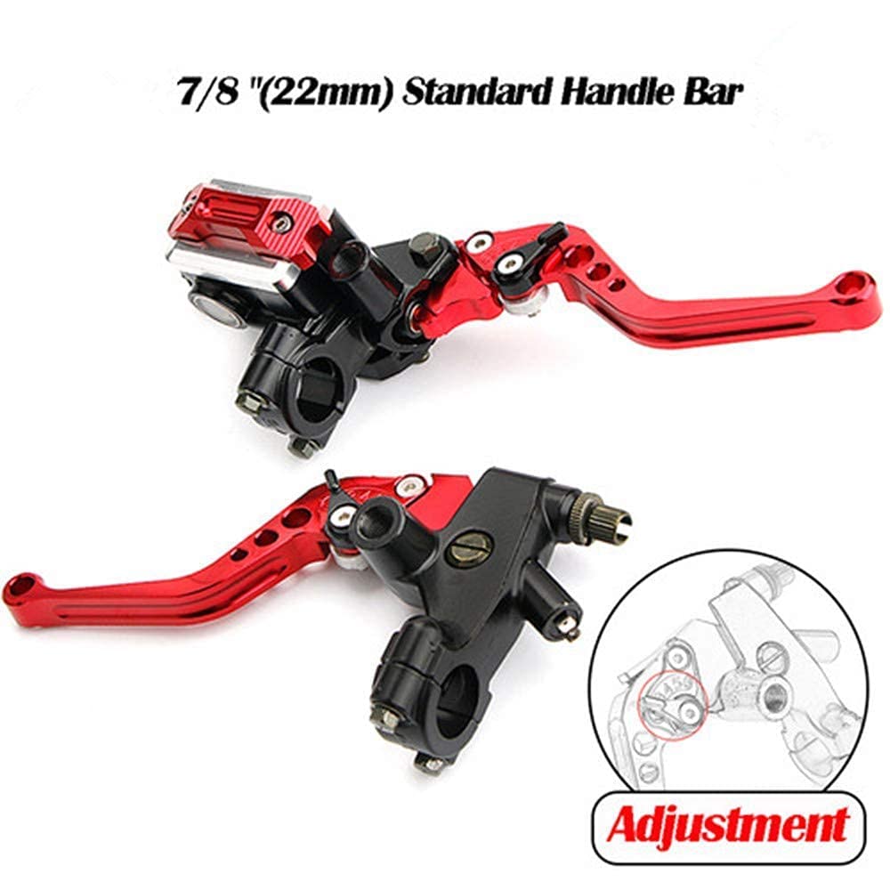 Lisylineauto Motorcycle 7/8'' 22Mm Handlebar Brake Master Cylinder Clutch Lever Left & Right Set Compatible With Harley Honda Ka