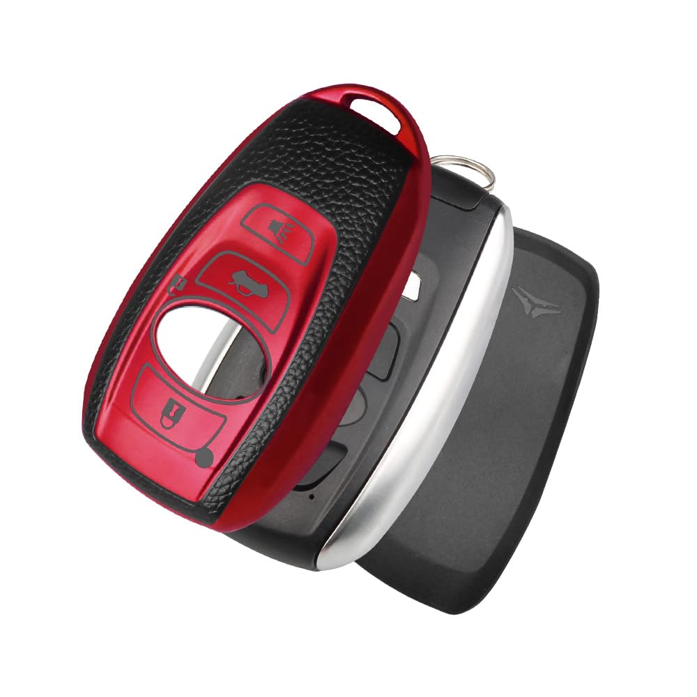 Qbuc For Subaru Key Fob Cover Case With Keychain,Car Key Holder Fit For Subaru Crosstrek Forester Outback Ascent Impreza Legacy