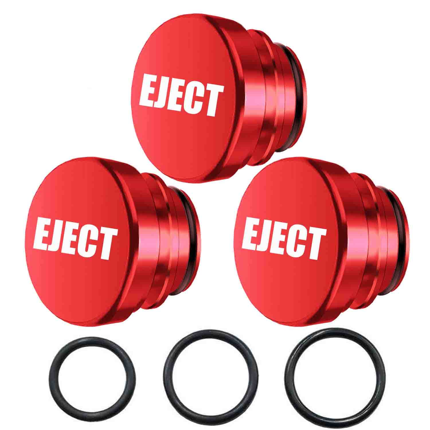 Xjdamz Aluminum Cigarette Lighter Socket Cover Cap. Universal Waterproof Dustproof Plug For Car Power Port Outlet-Red Eject 3Pcs