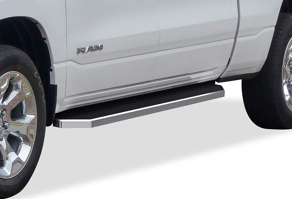 Aps 6In 304 Stainless Steel (Polished Flat Style) Running Boards Side Bars Side Steps Compatible With Ram 1500 2019-2025 Crew Ca