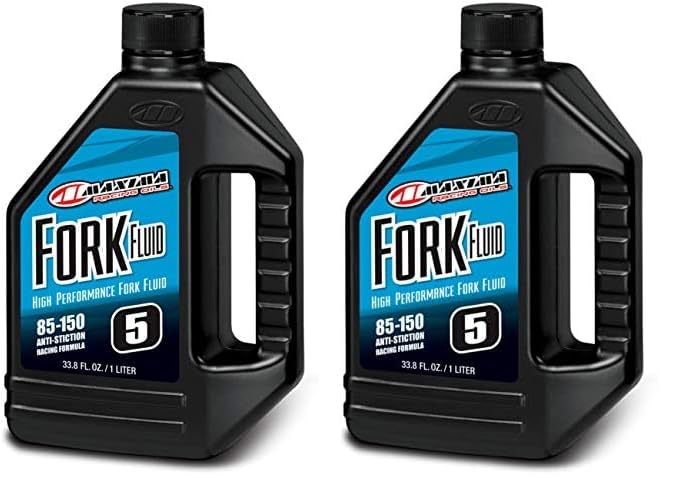 Maxima 85/150 Grade 5Wt Zero Drag Formula Racing Fork Fluid - 1 Liter (Pack Of 2) - 1906G - For Motorcycle/Bicycle Forks
