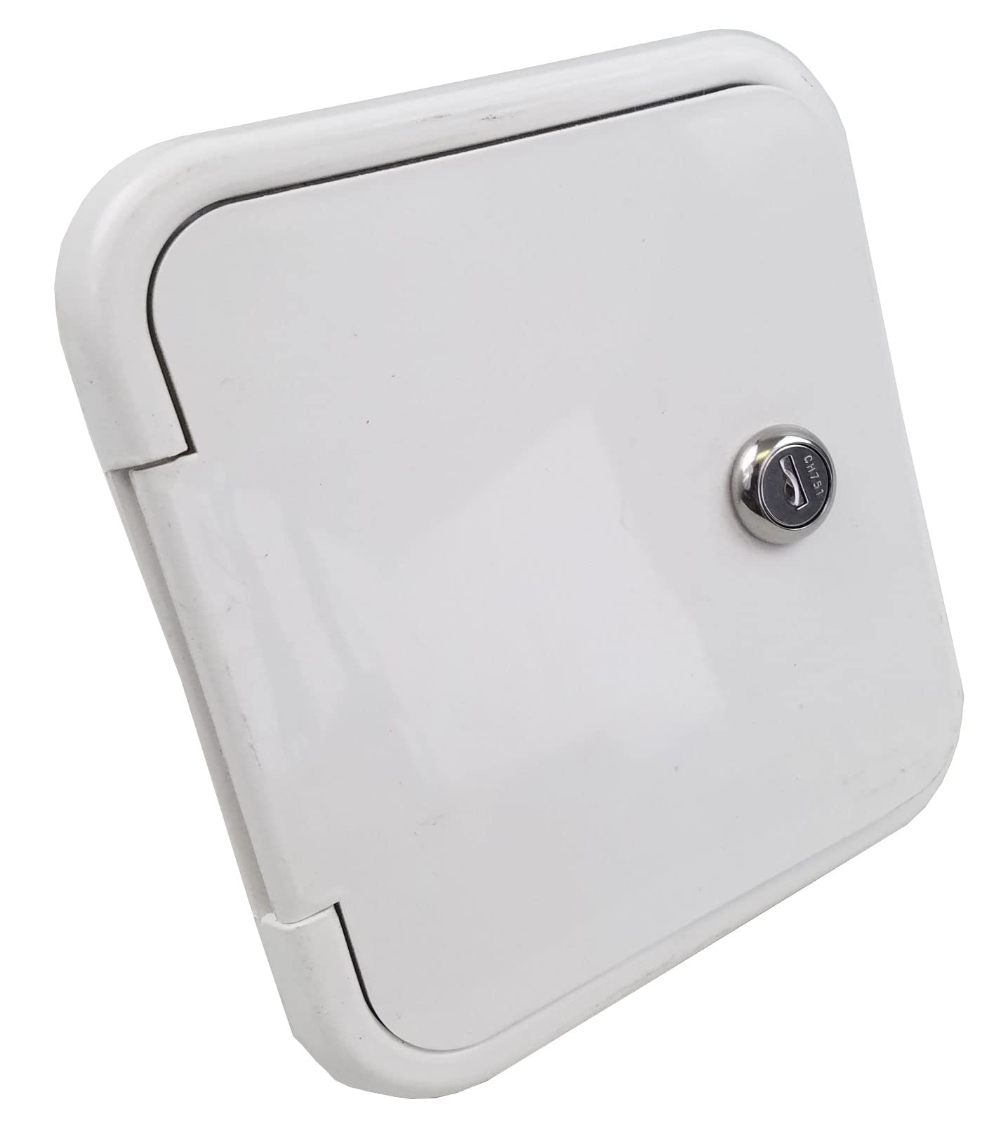 classAcustoms RV Trailer Camper Gravity Fill Dish | Fresh Water Hose Connection | JFE02 White | Gravity Water Fill Dish Connecto