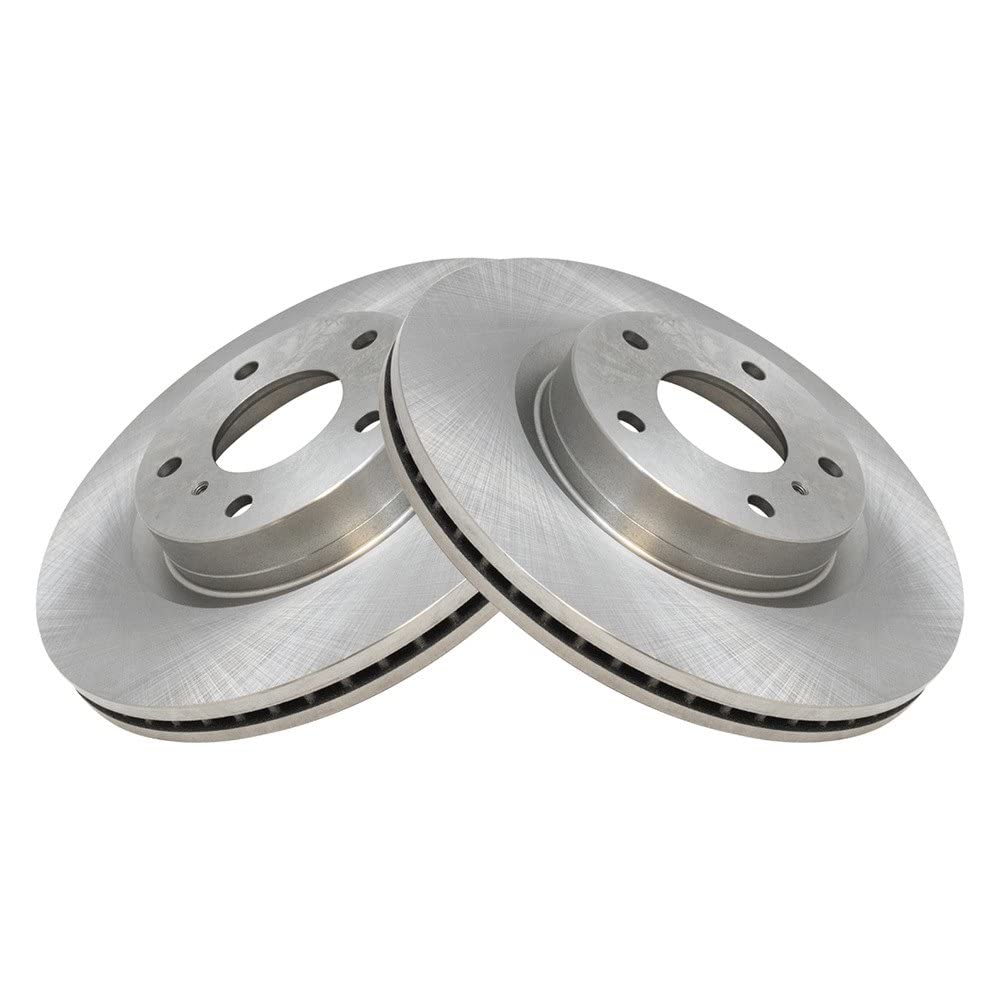 Trq Front Brake Rotors Set Vented Compatible With 2003-2004 Infiniti G35 2003-2005 Nissan 350Z