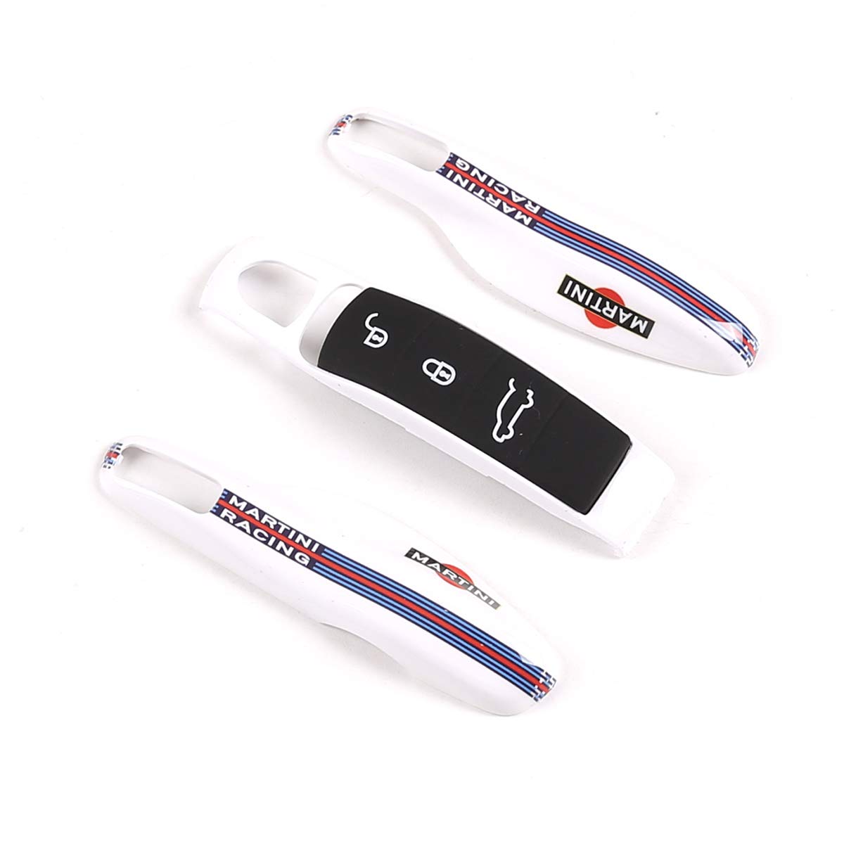 Cheya Car Key Case Keyshell Covers For Porsche Panamera,Cayenne,Macan,Boxster,Cayman,718,911 (Martini, Style A)