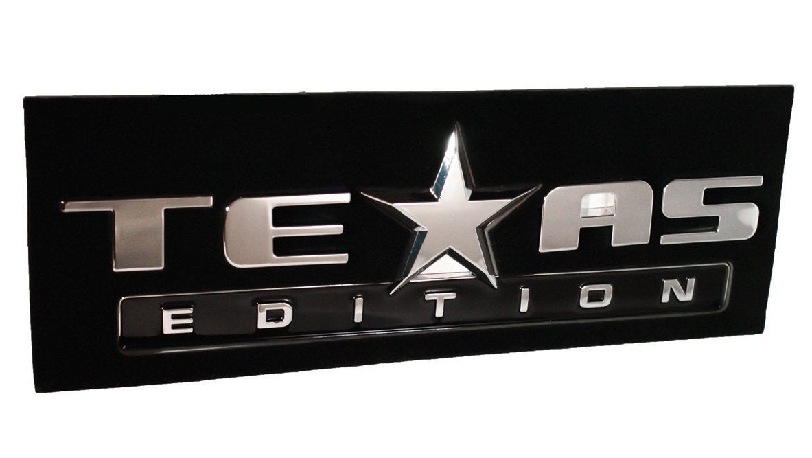 Muzzys (Set Of Three) Texas Edition 3M Stick On Emblem Badge Fits Gmc Sierra Chevy Silverado Suburban Tahoe Ford F150 Dodge Ram Nissan Titan Truck