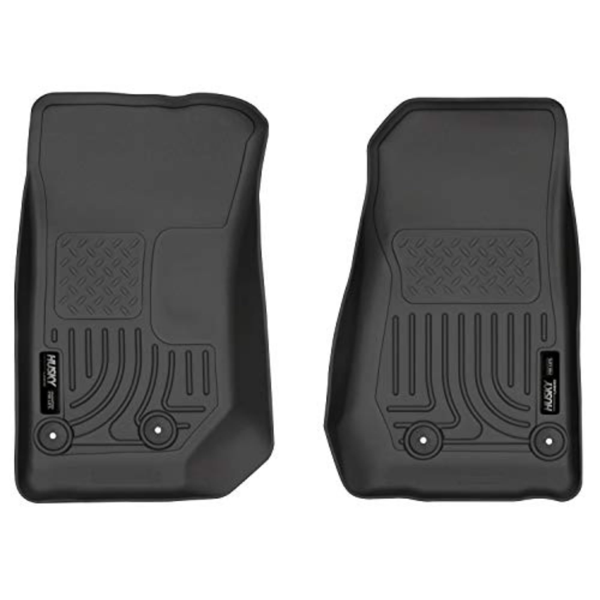 Husky Liners Weatherbeater Floor Mats | Fits 2014-2018 Jeep Wrangler Jk | Front Row, 2-Pc Black - 18041