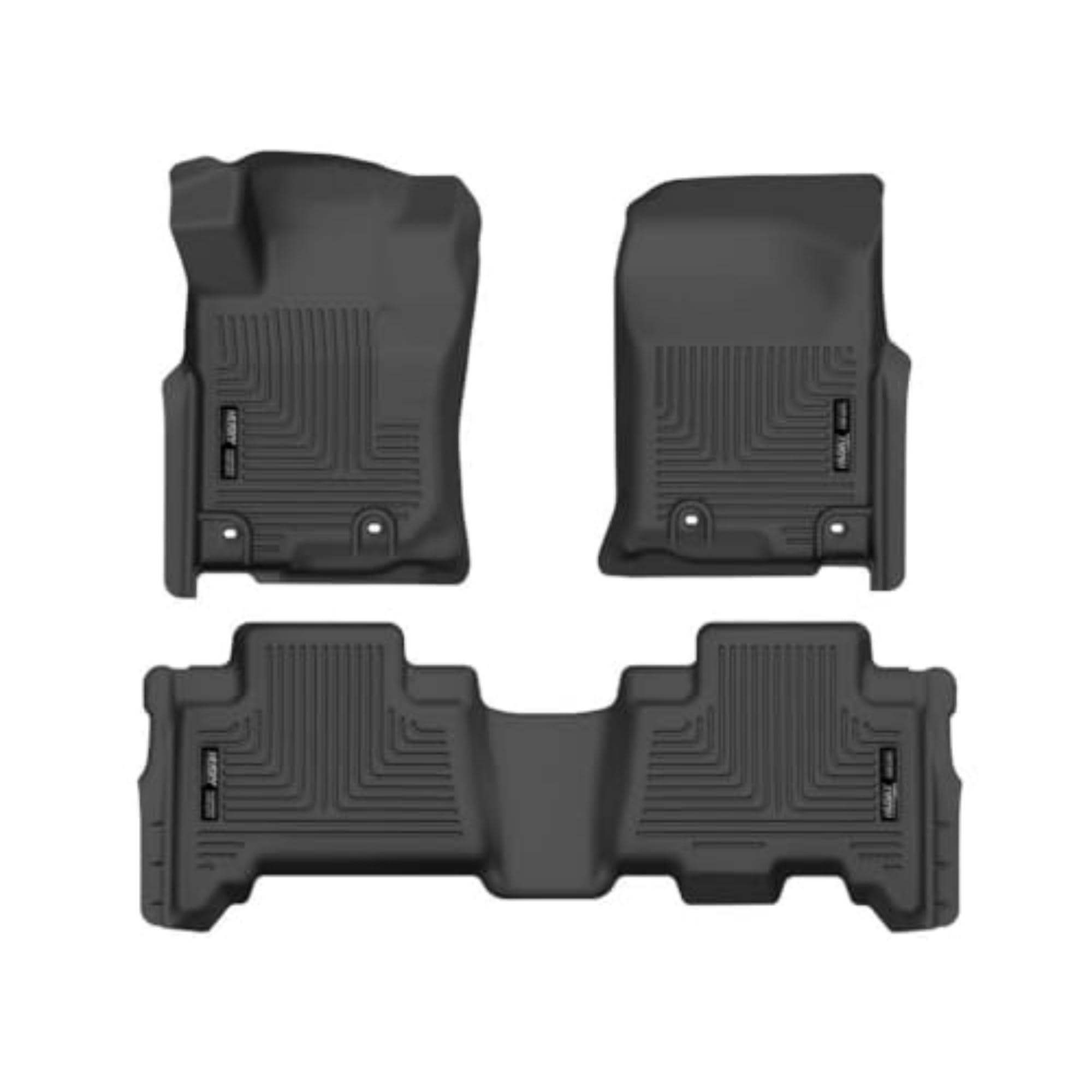 Husky Liners Weatherbeater Floor Mats | Fits 2013 - 2024 Toyota 4Runner; 2014 - 2024 Lexus Gx460 | Front & 2Nd Row, 3-Pc Black - 99571