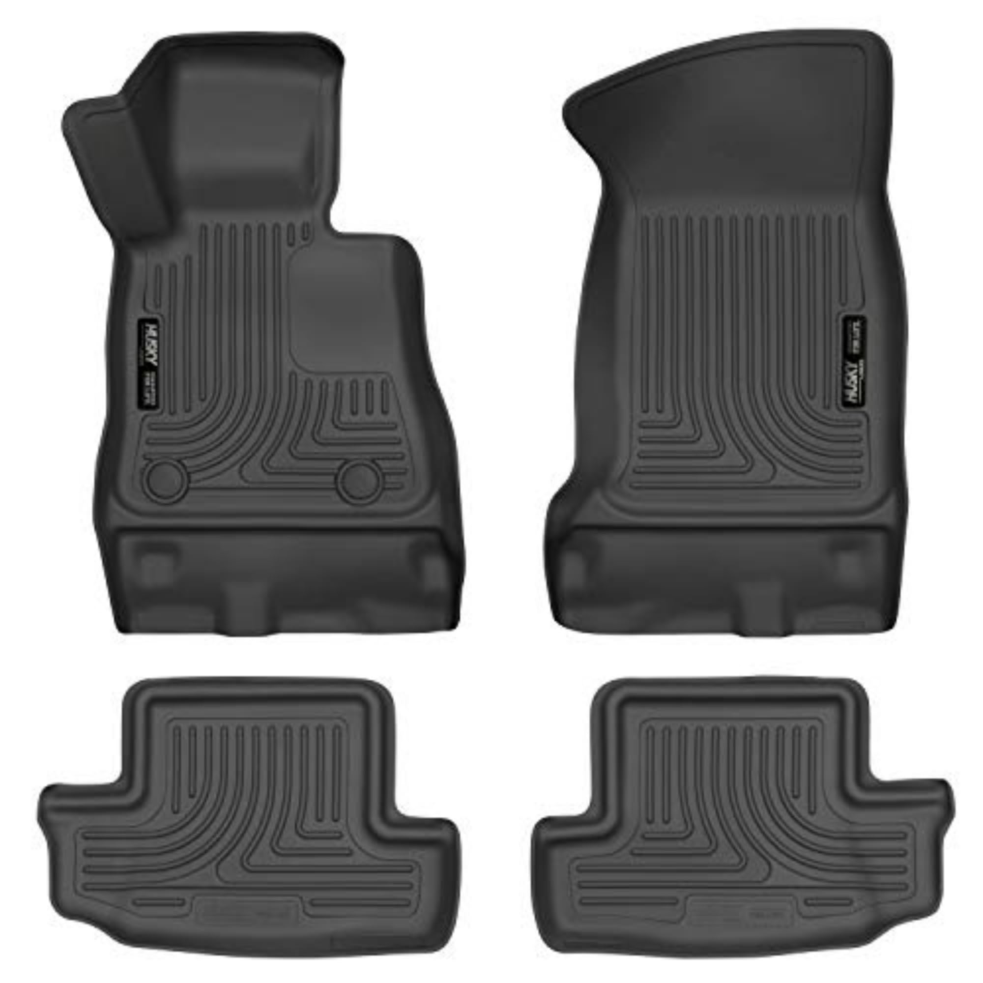 Husky Liners Weatherbeater Floor Mats | Fits 2016-2024 Chevrolet Camaro Convertible/Coupe | Front & 2Nd Row, 4-Pc Black - 99121