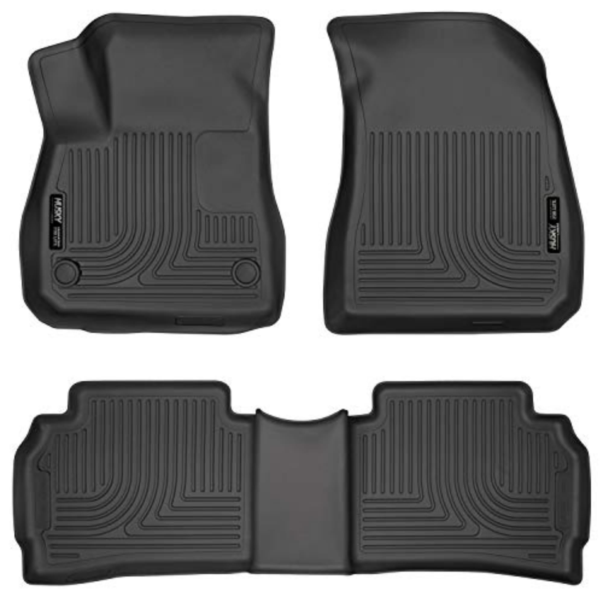 Husky Liners Weatherbeater Floor Mats | Fits 2016-2025 Chevrolet Malibu | Front & 2Nd Row, 3-Pc Black - 99191