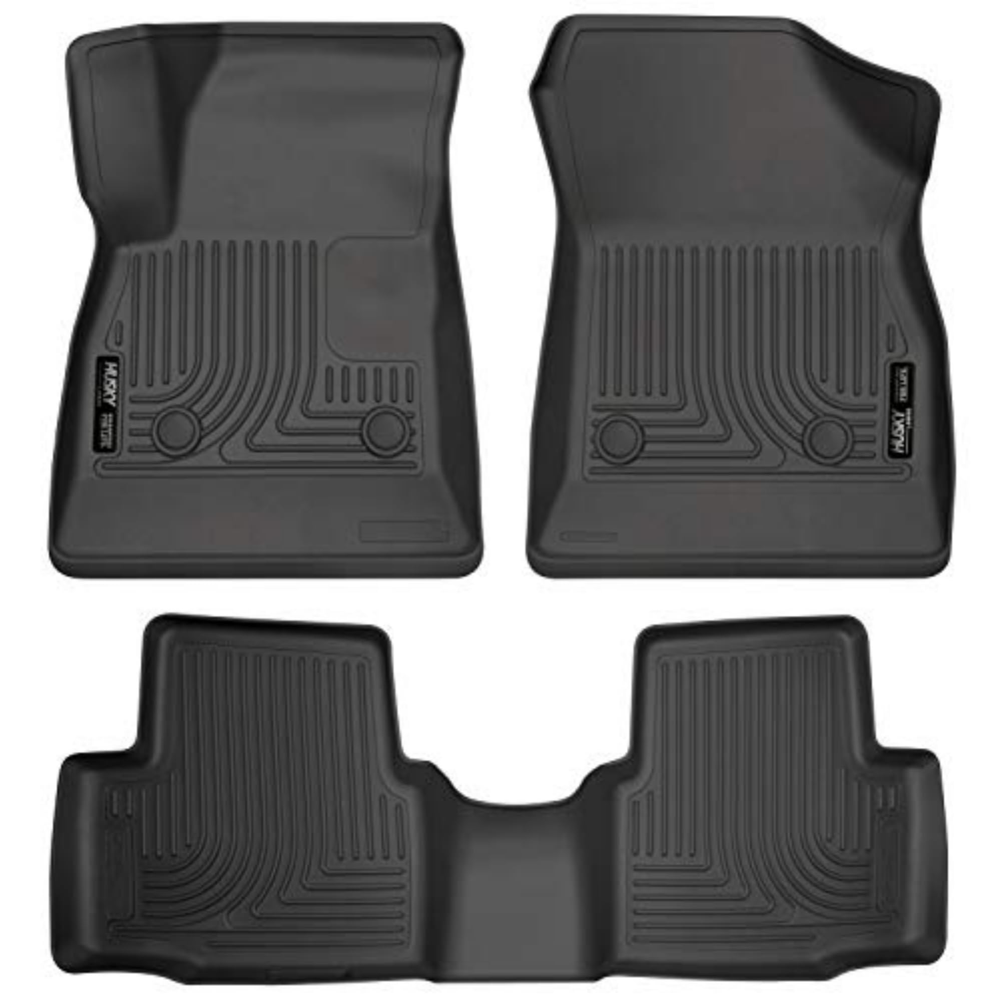 Husky Liners Weatherbeater Floor Mats | Fits 2016 - 2020 Chevrolet Cruze | Front & 2Nd Row, 3-Pc Black - 99161